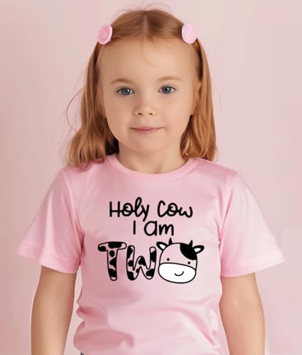 Image of Toddler Girls 2nd Birthday Shirt Outfit for Girls Cute Two Years Old Birthday Gift