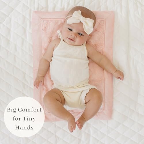Image of Saranoni Luxury Security Blankets for Babies | Ultra-Soft Lush and Boutique Quality Baby Blanket | Peach Blush, Mini - 15 inch x 20 inch