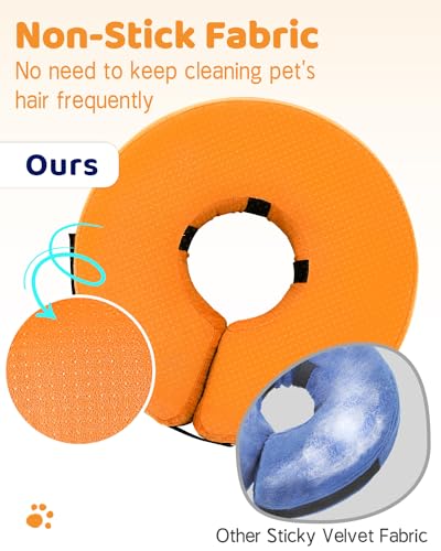 Image of Supet Inflatable Dog Cone Collar for Large Medium Small Dogs, Soft Cone Collar for Dogs Puppies Cats, E Collar Pet Cone Alternative After Surgery