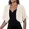 Cárdigan Tipo Bolero para Mujer, Gasa Suave, Manga 3/4, Frente Abierto, diseño Ligero y Elegante, Combinar con Vestidos de Noche o de Fiesta