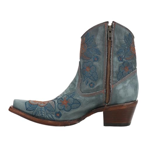Image of Corral Boots Ld Flowered Embroidery Ankle Boots