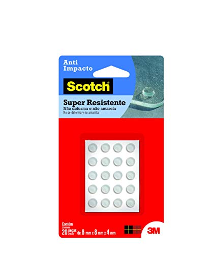 Scotch, 3M, Protetor Anti-Impacto, Redondo, Pequeno, 20 unidades
