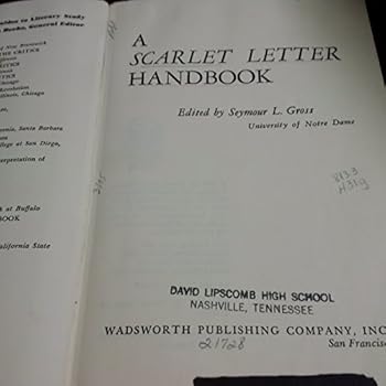 Hardcover A Scarlet Letter Handbook. Book