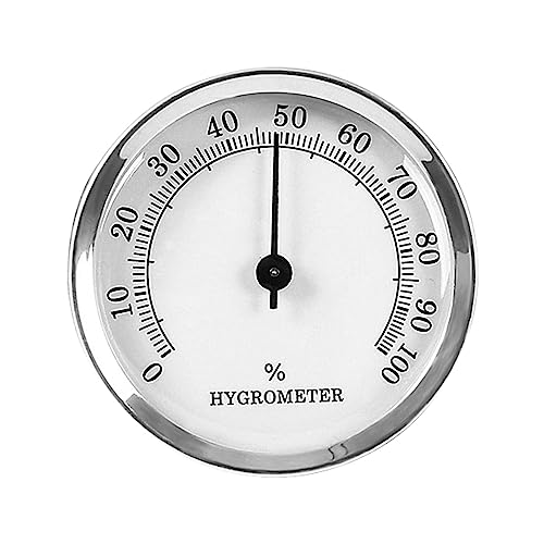 真鍮製アナログ湿度計 - 葉巻用湿度計ヒュミドール | アナログヒュミドール湿度計、高精度機械湿度テスター、バックマグネット付き57葉巻湿度計、バイオリン用 Yoryu