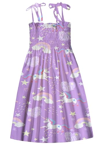 Image of SANGTREE Girls' Women's Summer Sundress Casual Smocked Floral Beach Holiday Dress, 18 Month - XL