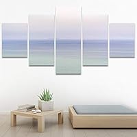 SIGNWIN 5 Panel Canvas Wall Art Aerial Beach Beach Coastal Cool Minimalism Multicolor Photography Relax/Calm for Home Decorations Ready to Hang - 60
