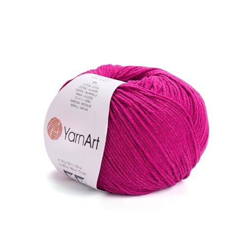Image of YarnArt Genius Soft Cotton Acrylic Blend Yarn - Amigurumi, Crochet and Knitting -%55 Cotton-45% Acrylic, Craft Yarn for Kids and Adults Garments, Baby Items and Accessories, 174 yds / 50 g