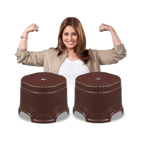 Image of MAHARAJA Neo Plastic Sitting Stool for Indoor Or Outdoor | Kitchen & Living Room (Brown, Pack of 2 (10 inch))