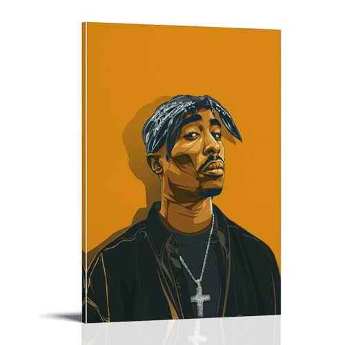 Tupac 2pac Illustration Poster�|�X�^�[�ǎ��A�A�[�g�p�l���A�Ǔ\��|�X�^�[�A�C���e���A���w�|�X�^�[�A�v�����g�����|�X�^�[�A���r���O�x�b�h���[���A�o�X���[���A���A�V�z�Z��v���[���g 24x36inch(60x90cm) Frame