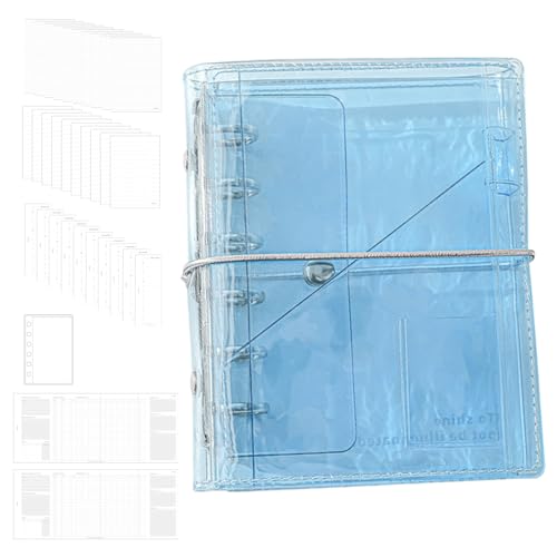 Carnet à Pages Amovibles - A7 avec poches multiples et pages détachables,Agenda à anneaux rechargeable type planner - pour , Ados, Étudiants, École à...