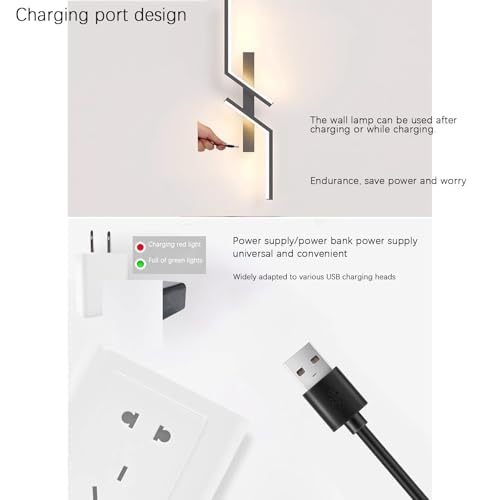 Luz de pared recargable USB de 4000K con detector de presencia y fijación magnética oro 2