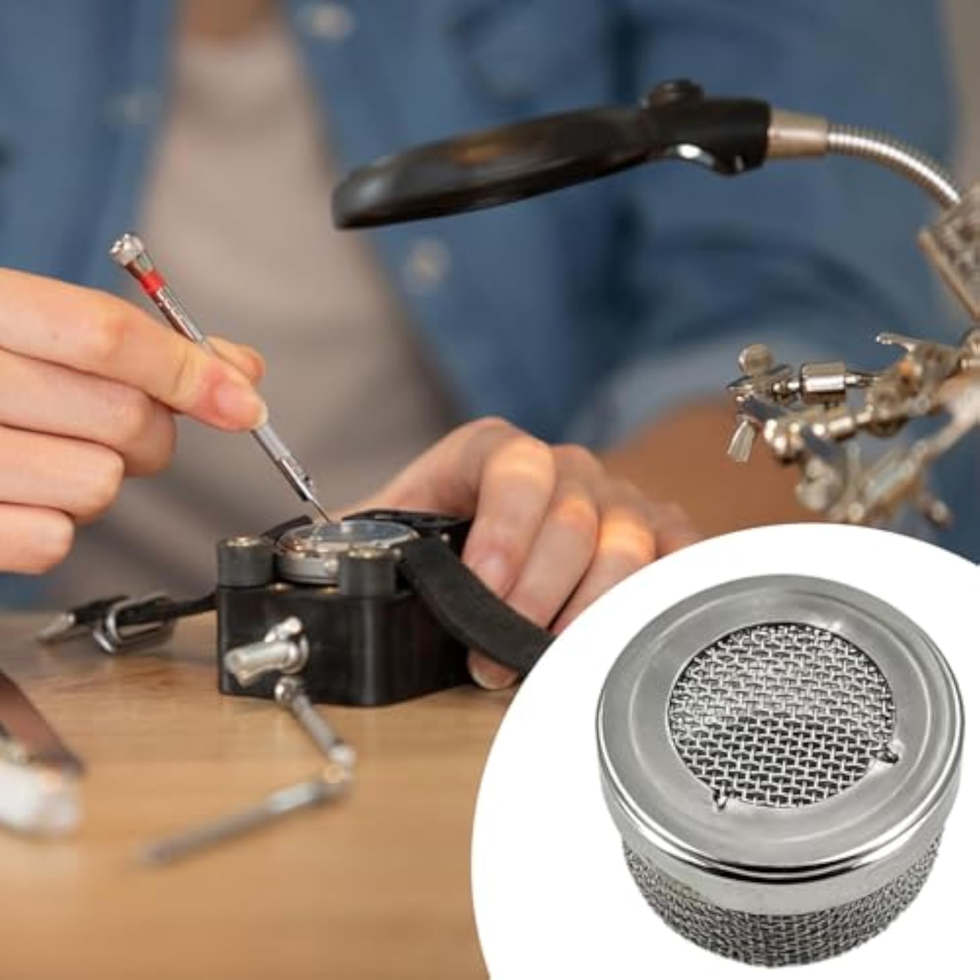 Portable Watch Cleaner Basket for Maintenance