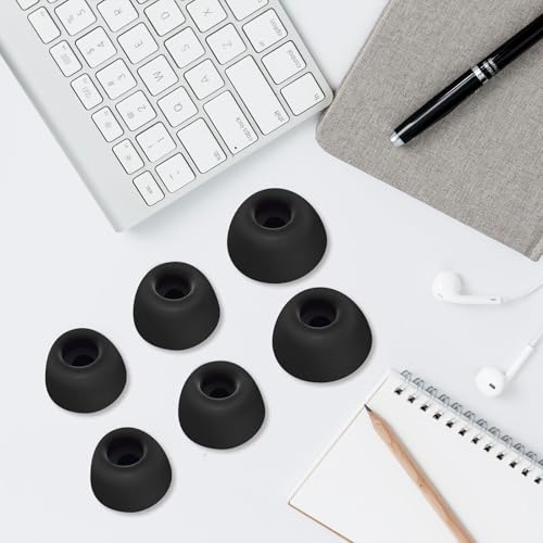 Chofit Lot de 6 paires d'embouts de rechange en silicone souple pour écouteurs Soundcore par Anker P40i/P30i/Sport X10/Space A40/Life P3, P2 Mini, P2, A1, 3 tailles, noir – vue 6