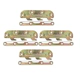 Hoement 4 Pezzi Staffe per Sponda Letto Connettore per Sponde Letto in Lega di Zinco per Footboard e Camere per Ospiti