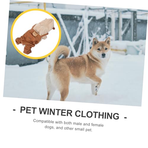 Ropa para perros abrigada para paseos invernales confortables con pana HMJGDHX 5