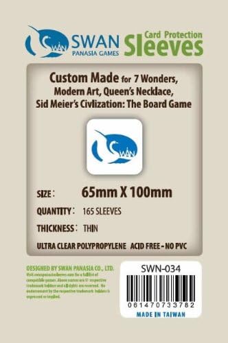 Swan Card Sleeves (65x100mm) - 165 Thin Sleeves