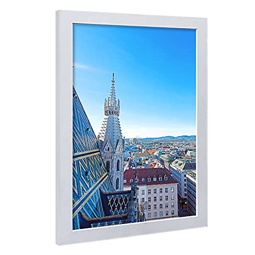 Image of VCK 12x18 Frames 3 Pack, White Poster Frame MDF Wood with Polished Plexiglass, Wall Mounting Horizontal & Vertical Display