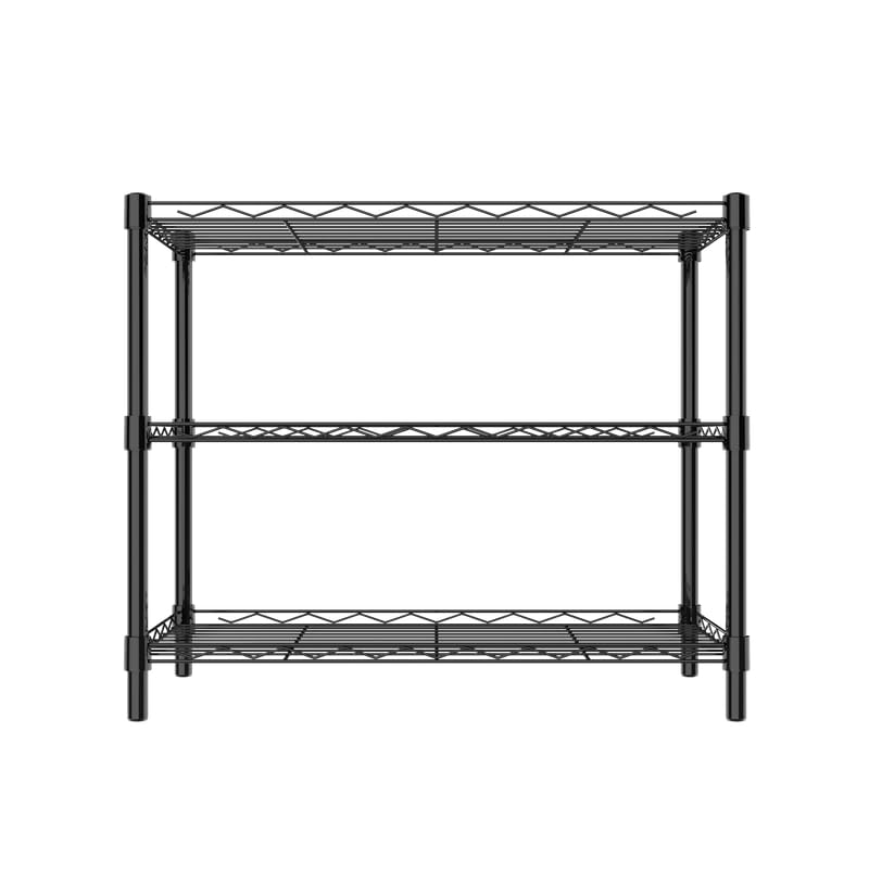 Image of 3-Shelves Counter Top Heavy Duty Steel Storage Rack | Multipurpose Shelving Unit for Kitchen, Home & Utility