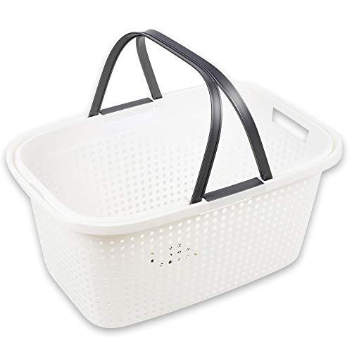 URBNLIVING Large Washing Laundry Basket High Grade Plastic With Large Handles