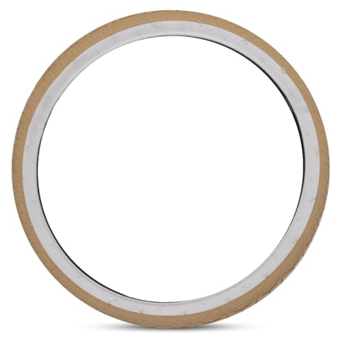 Kinderfahrradreifen 47-406, 20', 20x1.75, kompatibel mit Flower Bike und Anderen, Kids Bike Tire, hochwertige Gummimischung (20 Zoll, Weißbeige)