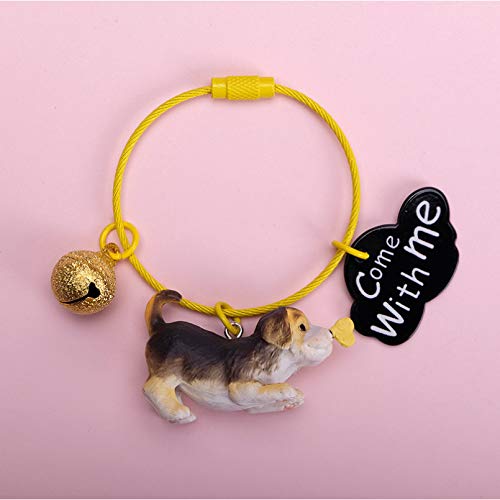 Preisvergleich Produktbild HGFJG Cartoon 3D Niedlichen Haustier Hund Bulldogge Auto Schlüsselbund Tier Schönen Mops Stahldraht Schlüsselring Tasche Charm Trinket Spielzeug Für Männer Frau