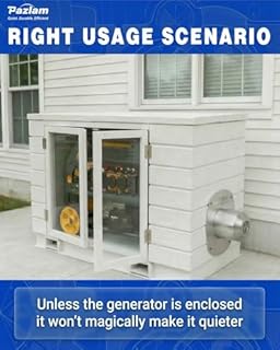 PAZLAM Generator Exhaust Extension Silencer Kit – Universal Fit for Firman, Honda, Champion & More – Heavy-Duty Stainless Steel Muffler with Flexible Pipe – Noise Reduction & Fume Venting