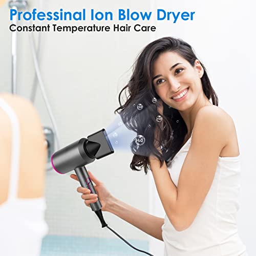 Image of Sendowtek Hair Dryer 2000W Professional Negative Quick Dry Powerful with Concentrator Hot Shot Switch 3 Settings Hair Dryer with Diffuser for Women and