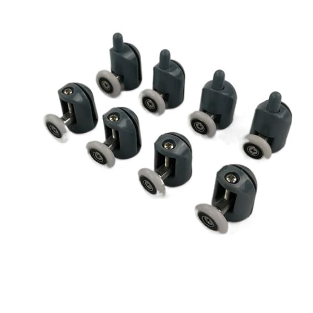 Shower Door Rollers 4pcs-8pcs/set Shower Door Enclosures Rollers Runners Wheels Pulleys Upper Part Or Lower .Diameter20mm/22mm/23mm/25mm/27mm(4pcs lower4pcs upper-02,27mm)