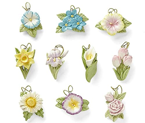 Lenox Celebrate Flowers 10-Piece Ornament Set, 0.50 Lb, Multi #TOP19