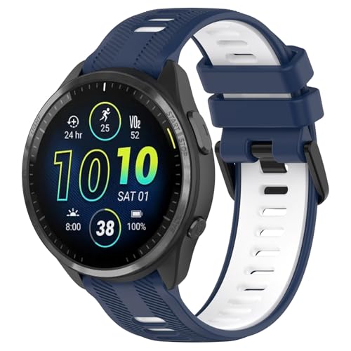 Garmin Forerunner 965 �r���v�o���h ���f�B�[�X �����Y 22mm ���߉\ �X�|�[�c �\�t�g�V���R�� �����p�o���h �X�g���b�v ���X�g�o���h Garmin Forerunner 955�X�}�[�g�E�H�b�`�p (�u���[)