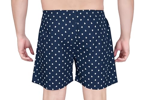 Image of Nermosa Pure Cotton Comfortable & Breathable Printed Regular Shorts /Boxer for Men, Pack of 3