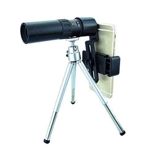 4K 10-300X40mm Super Telephoto Zoom Monocular Telescope with Tripod, for Phone, Anti-Shake Phone Camera Lensï¼ŒBird Watching Hunting Camping Travelling Hiking-US (4K 10-300X40mm-A)