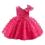 Conception : La robe de soirée tutu en tulle à volants avec col rond et nœud papillon sans manches donne à votre fille un look gracieux et fabuleux parmi les gens. Fermeture éclair dissimulée avec ceinture à nouer, deux ceintures en satin peuvent être ajustées et nouées avec un joli nœud papillon à l'arrière pour un meilleur ajustement.