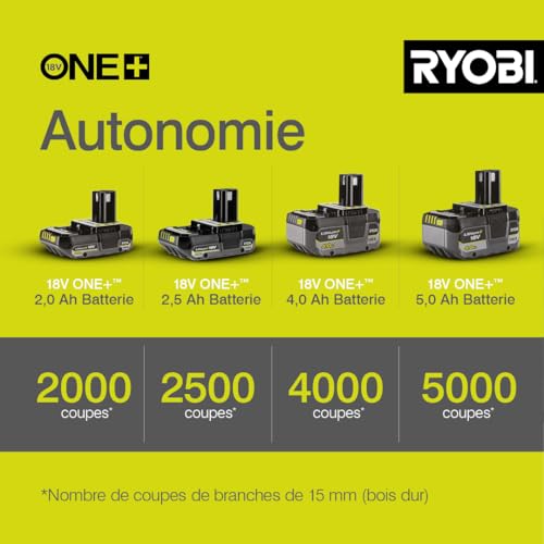 Ryobi RY18SCA-0 Sécateur sans fil 18 V ONE+ (outil nu)