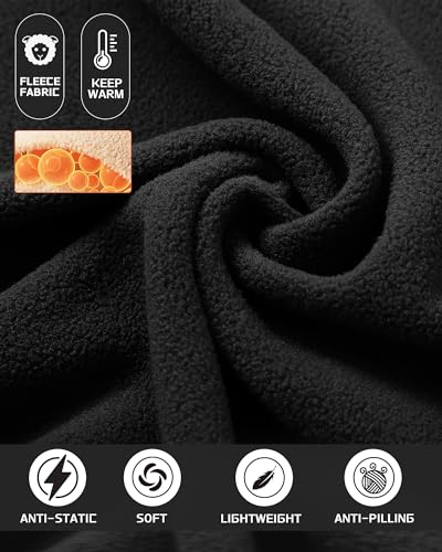 33,000ft Men's Full Zip Fleece Jacket Lightweight Warm Soft Polar Long Sleeve Jackets with Pockets for Winter Hiking Casual3