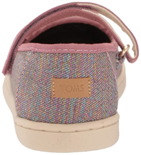 Toms Girls Mary Jane Flat, Raspberry Multi, 11 Little Kid #TOP2