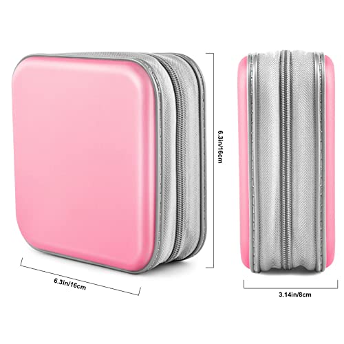 Cd Case, Bivisen Dvd Case Wallet Holder Binder 48 Capacity Cd/Dvd Cases Storage Holder Binder Organizer Wallet Book For Car Home Travel (Light Pink) #TOP5