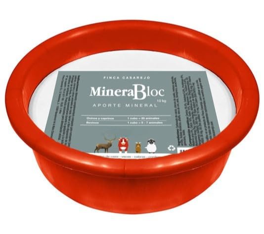 FINCA CASAREJO MineraBloc - Minerales para rumiantes - Bloque Mineral para ovinos, caprinos y bovinos - Producto Natural - Contenido 10 Kg