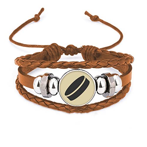 Bracelet Discus Sport en cuir véritable avec motif géométrique résistant