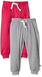  Magic Kids Mädchen Sweathose, 2er Pack, Gr. 98, Mehrfarbig (Grey/DarkPink 577)