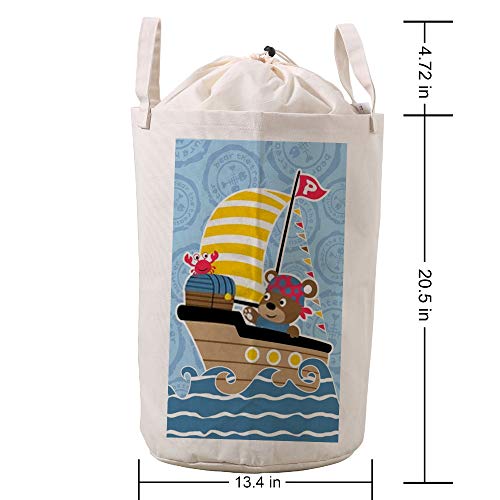 Bolsa de ropa de baño infantil impermeable de animales piratas con cordón ajustable 6