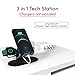 TalkWorks 3-in-1 Electronics Station Compatible w/ iPhone 15/15 Pro/15 Pro Max, 14/14 Plus/Pro/Pro Max, 13/Mini/Pro/Max, iWatch Series, AirPods, iPad - Aluminum Stand Dock for Bedside, Table (Black)