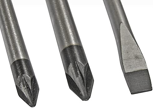 SPARES2GO Extra Long Reach CRV Magnetic Tip Star Torx, Phillips + Flat Headed Screwdriver Set (9 Piece, 360mm)