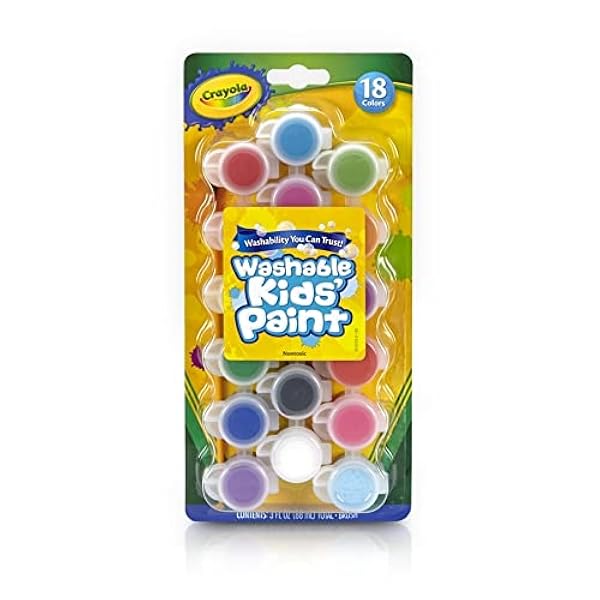 Crayola 54-0125 Crayola Washable Kid's Paint Pots - 18 Colors