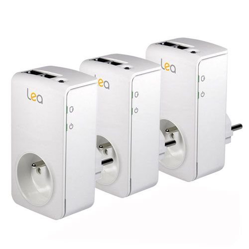 Lea 491976 Powerline Powerline Powerline Adapter mit 3 Adaptern HomePlug Turbo