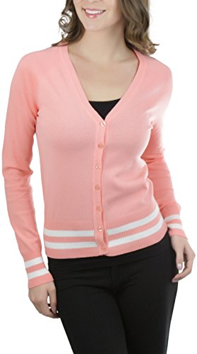 Image of ToBeInStyle Women's Long Sleeve Button Down V-Neck Cardigan