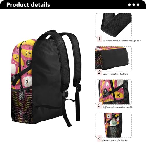 AIXIWAWA Lightweight Hiking Backpacks Cute Banana Print, Foldable Waterproof Daypack for Commute Travel4