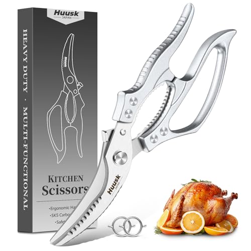 Huusk Poultry Shears Heavy Duty – All Purpose Japanese Kitchen Scissors