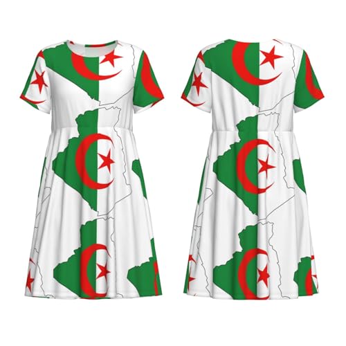 Robe midi drapeau algérien fluide pour vos vacances d'été - 5