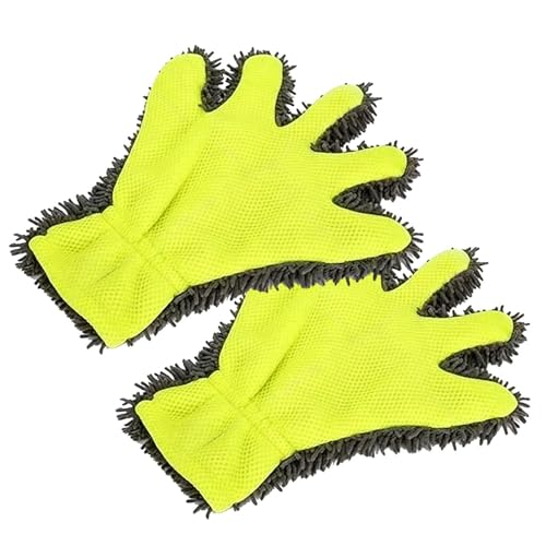 Xefzoa Manopla de mano para lavado de coche, 2 piezas, fuerte absorción, sin arañazos, para detalles interiores y exteriores, para coche, vehículo, motocicleta, SUV, detalles, ruedas, exteriores